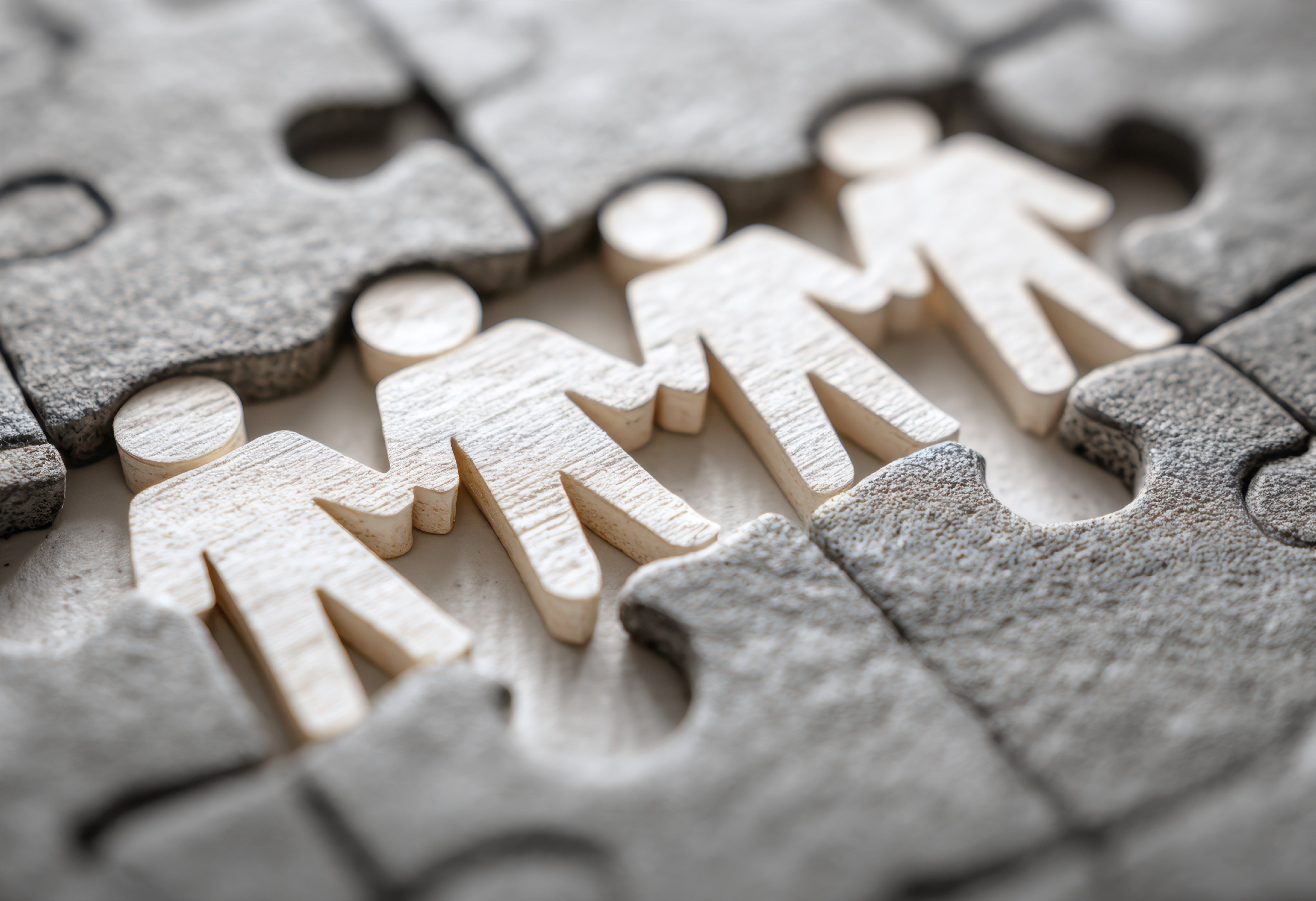 puzzle with block people
