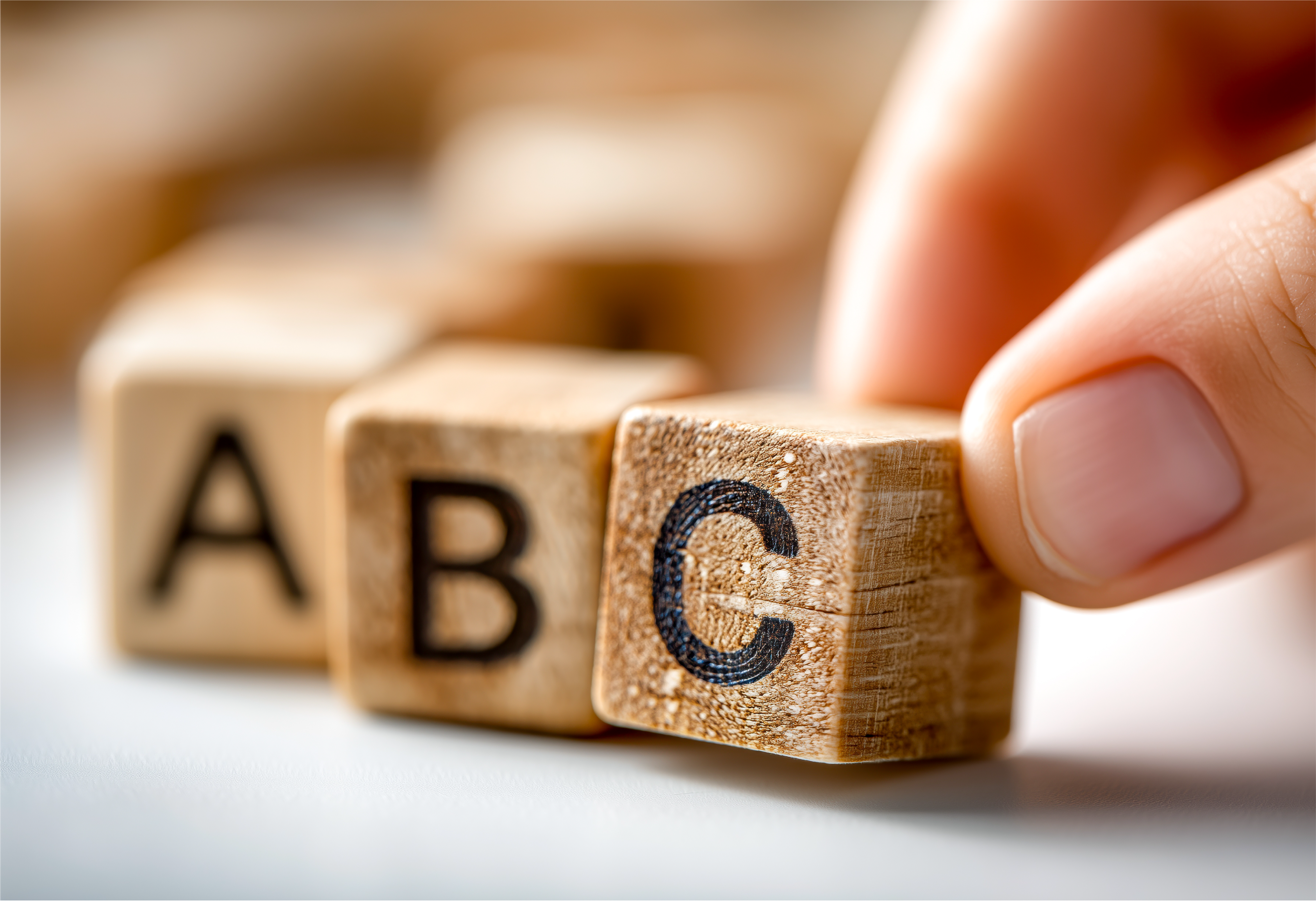 Blocks that say "ABC"